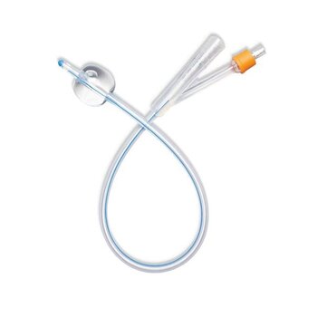 ML-MedLine Medline Silicone Coated Foley Catheter 2-Way Size 14Fr 10 cc
