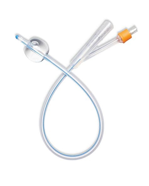 ML-MedLine Medline Silicone Coated Foley Catheter 2-Way Size 14Fr 10 cc