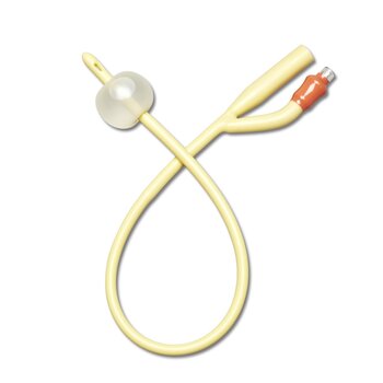 ML-MedLine Medline Silicone Elastomer Coated Foley Catheter 2-Way Size 14Fr 10 cc Sterile Latex Free 12/bx
