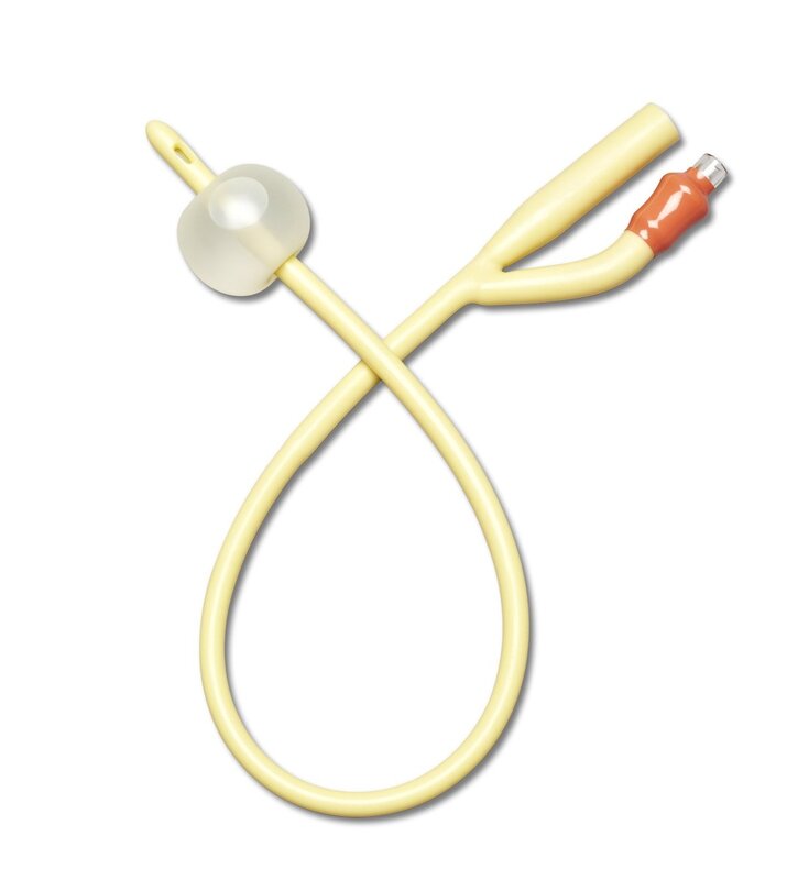 ML-MedLine Medline Silicone Elastomer Coated Foley Catheter 2-Way Size 14Fr 10 cc Sterile Latex Free 12/bx