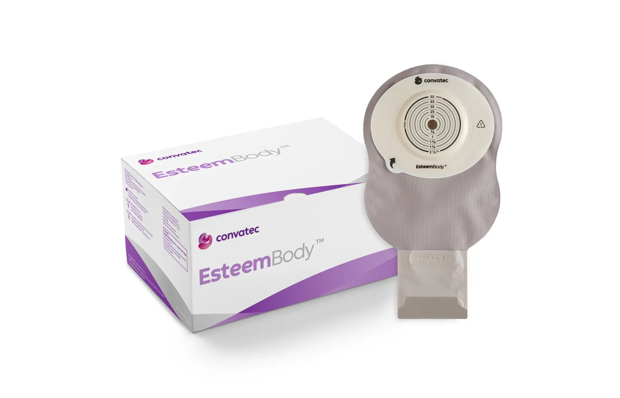 CVTC-Convatec Convatec Esteem Body Drainable Pouch opaque w/window/filter Durahesive CTF-10-35mm 3.5mm-CD 40mm-TL 10/Bx