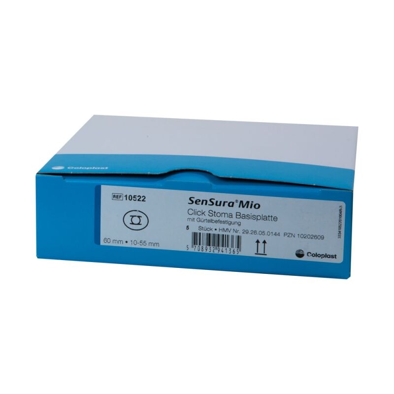 COL-Coloplast Coloplast Sensura Mio 2 Pc Click Barrier, Cut-To-Fit 10-55mm, Non-Convex, Flange Size 60mm 5/Bx