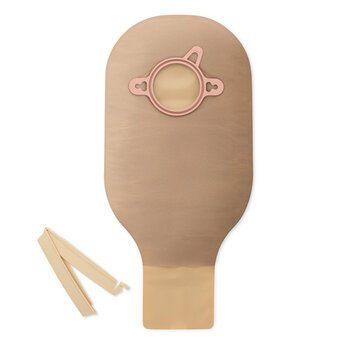 HOL- Hollister Hollister New Image Clamp Closure 12" Drainable Pouch Beige No Filter 1-3/4" Flange 10/Bx