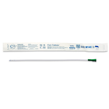 Cure Medical Cure Coudé Intermittent Catheter, 14 Fr, 16 in — Single