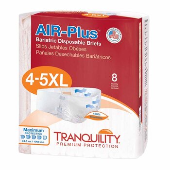 TRQ-Tranquility Tranquility AIR Plus Bariatric Disposable Briefs 4X- 5X Large 32/Bx