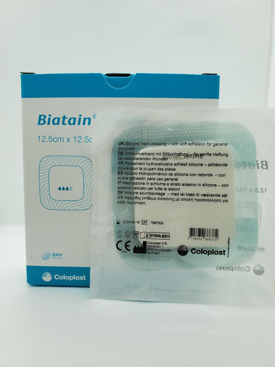 COL-Coloplast Coloplast Biatain Silicone Foam Dressing, 5in X 5in (12.5cm X 12.5cm) (10/bx)