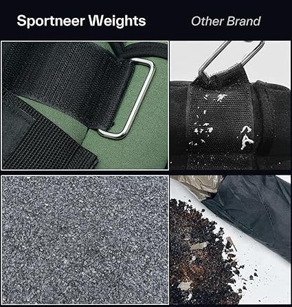 Sportneer Sportneer Adjustable Ankle Weights Set of 2.2,3,4.6,7 LBS Pair with Removable Ankle and Wrist Weight