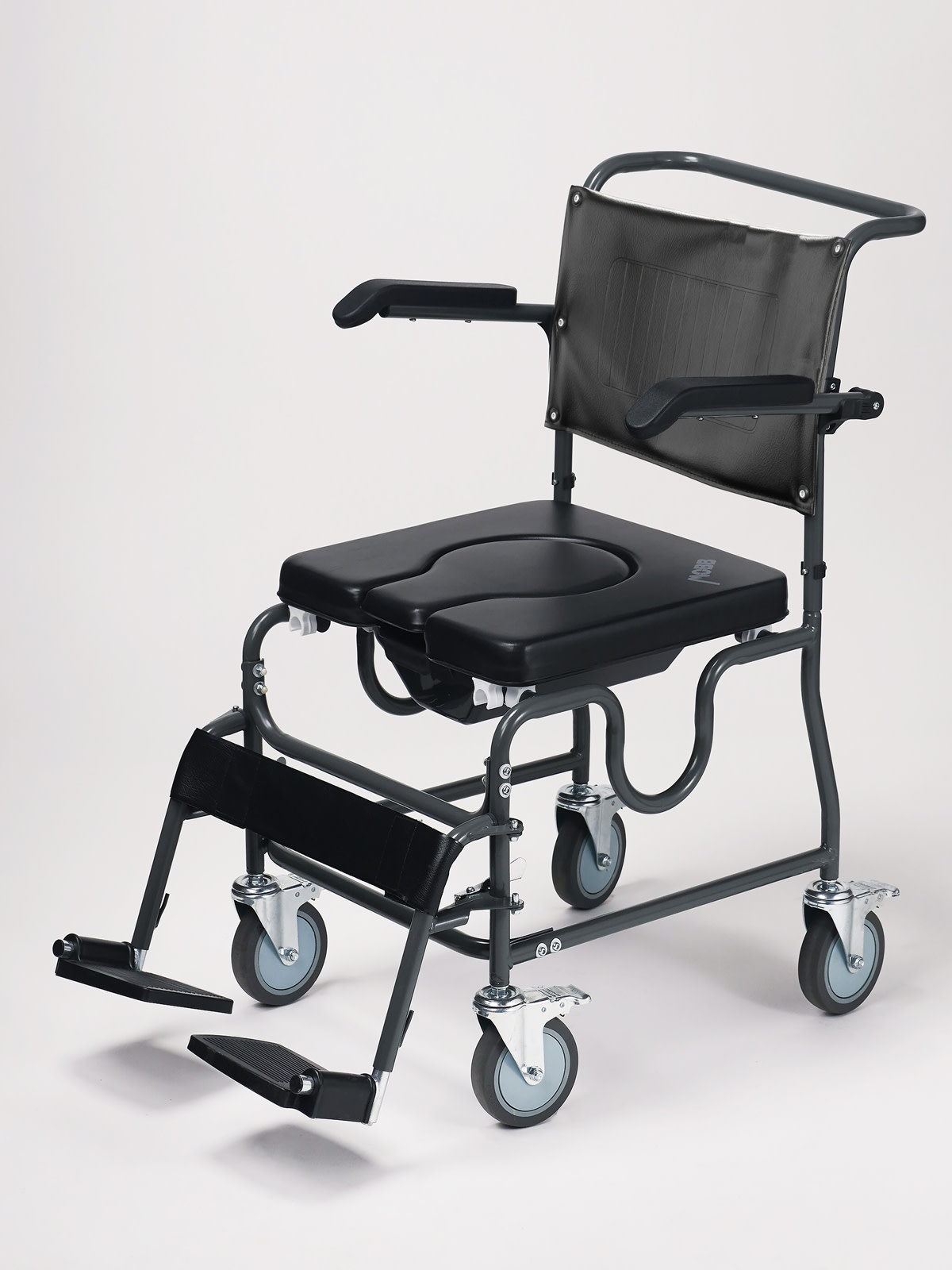 MOBB - MOBB MOBB 4 Way Padded Steel Commode Chair with Wheels