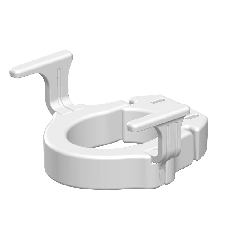 MOBB - MOBB MOBB 4" Hinged Raised Toilet Seat w/Handles