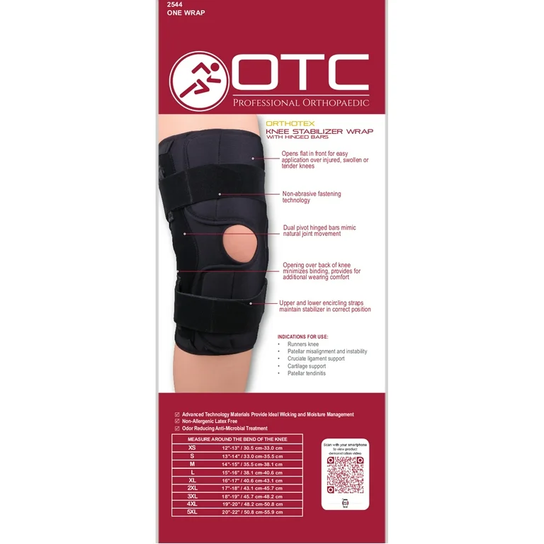 OTC - Airway Surgical ORTHOTEX- Knee Stabilizer Wrap w/ROM Hinged Bars