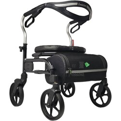 EVO - Evolution Trillium Wheels Walker Regular Black with Tall Handles (Ext: 34.5" - 37.5")
