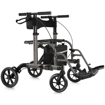 Evolution Sierra Explorer 2 in 1 Transport Chair/Walker Combo Warm Grey