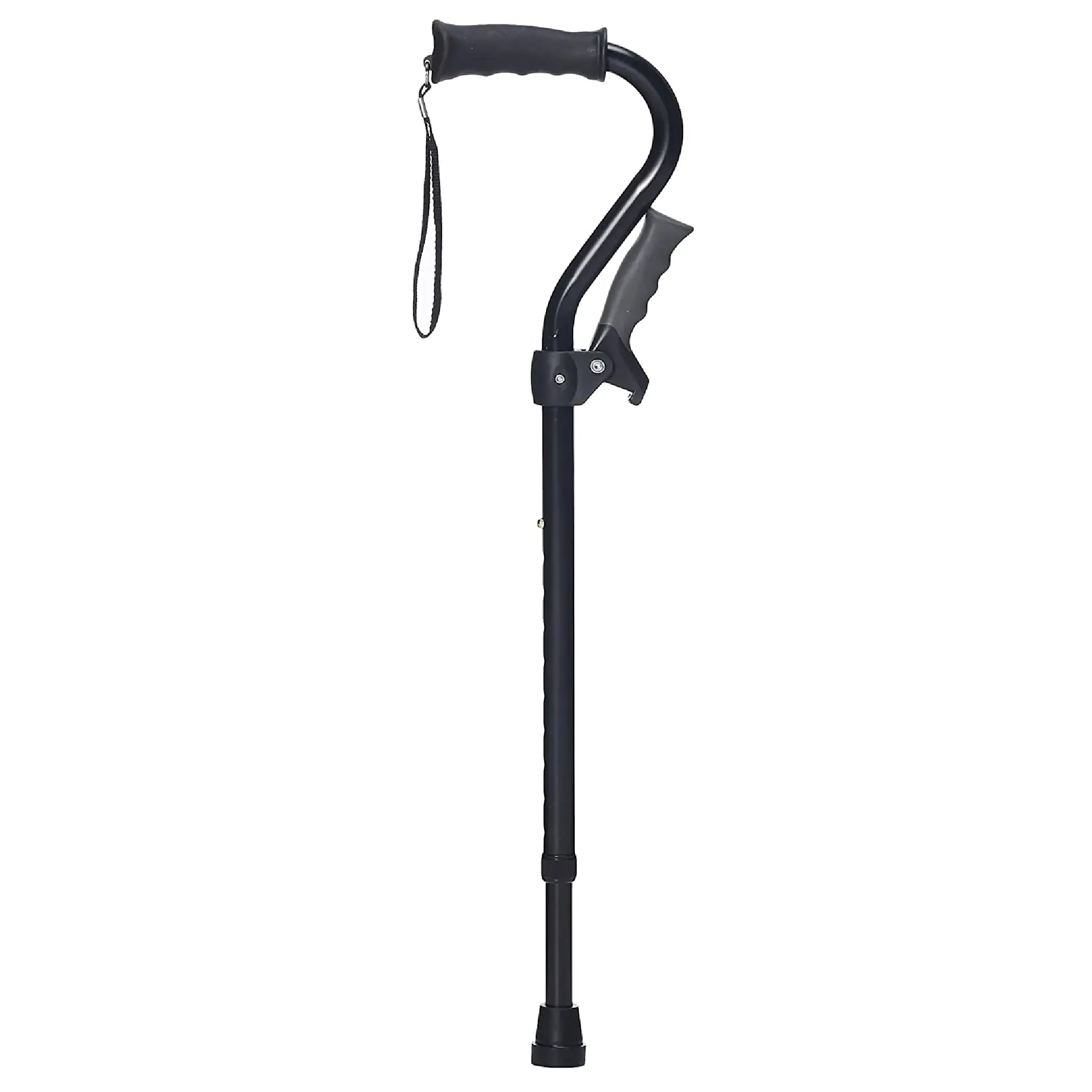 CRX-Carex Uplift Cane Retractable Handle Assists Black 250 lb Weight Capacity.