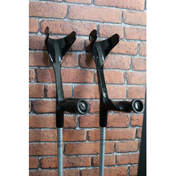 Ossenberg Forearm Crutches Classic-open cuff-Anatomic soft grip-color tube struct