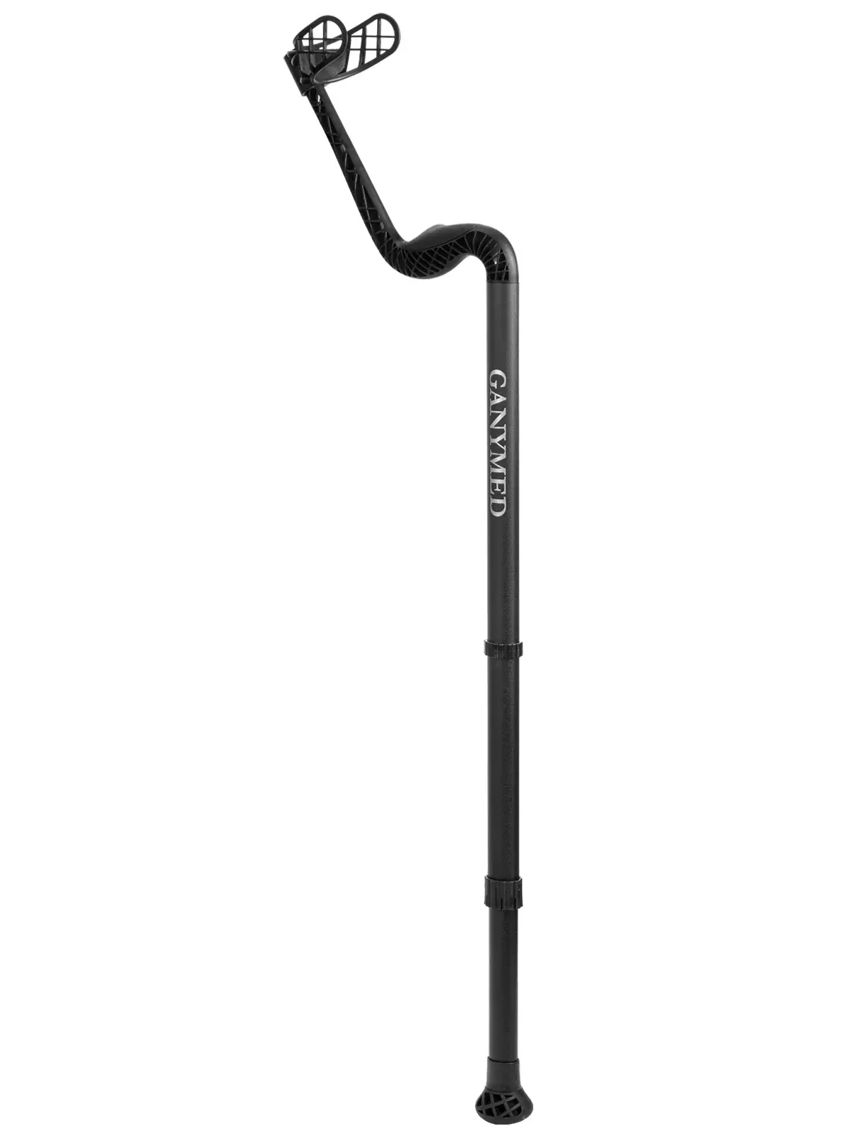 Ossenberg Forearm crutches GANYMED® Benchmark- Anatomic soft grip-struct black