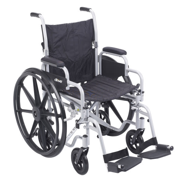 DRV-Drive Medical Drive Poly-Fly Transport Wheelchair Light Weight Quick Release Wheels 250lbs