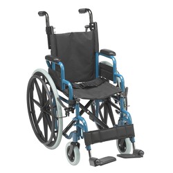 Drive Medical Drive Wallaby Jet Fighter Blue Wheelchair 14" 150lbs