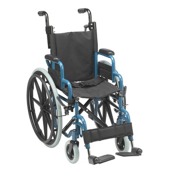 Drive Medical Drive Wallaby Jet Fighter Blue Wheelchair 14" 150lbs