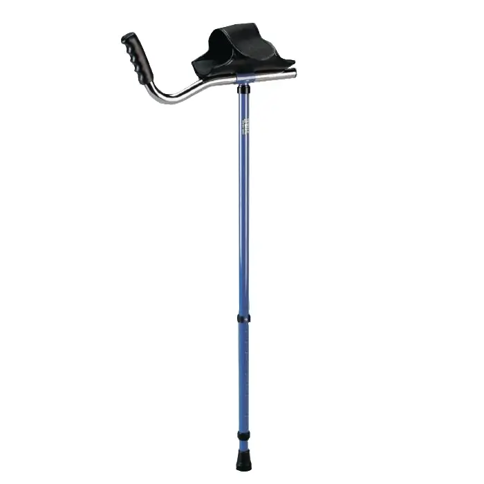 WLKE-WalkEasy Adult Platform Crutch with Velcro Sleeve Blue