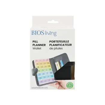 BOS-BIOS Leatherette Pill Planner Wallet Pocket Book Appearance