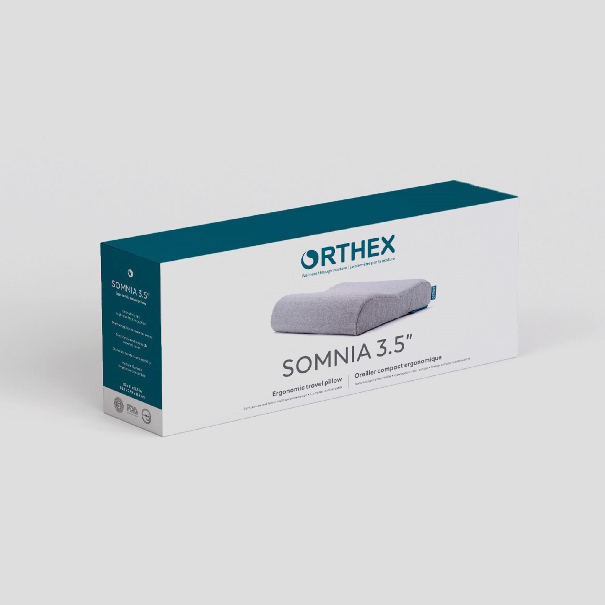 Orthex Orthex Somnia 3.5'' Travel Compact Pillow Gel Memory Foam