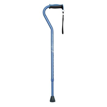 Airgo Airgo Comfort-Plus Aluminum Cane w/Offset Handle Blue 6/bx