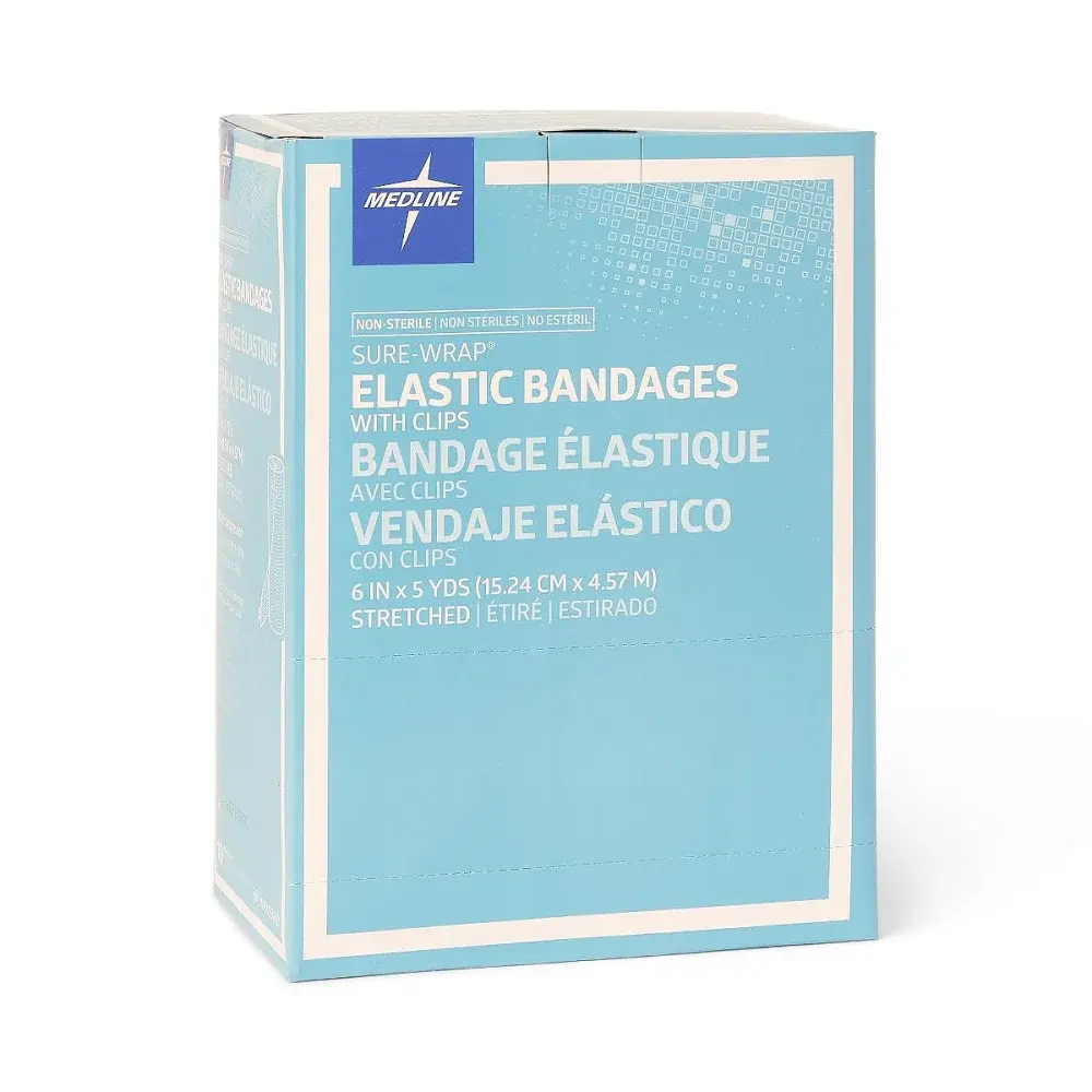 ML-MedLine Sure-Wrap Elastic Tensor Bandage with Clips 10/bx