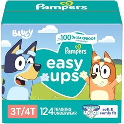 Pampers Pampers  Easy Ups  Up to 100% Leakproof Skin Protection 100/bx Size 3T-4T (Weight 30 - 40 lbs)