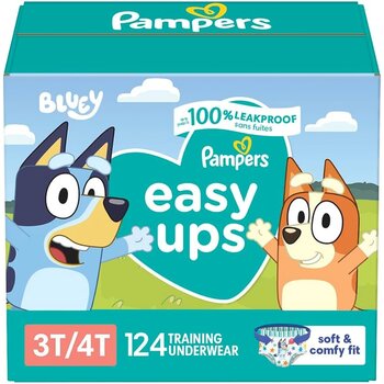 Pampers Pampers  Easy Ups  Up to 100% Leakproof Skin Protection 100/bx Size 3T-4T (Weight 30 - 40 lbs)