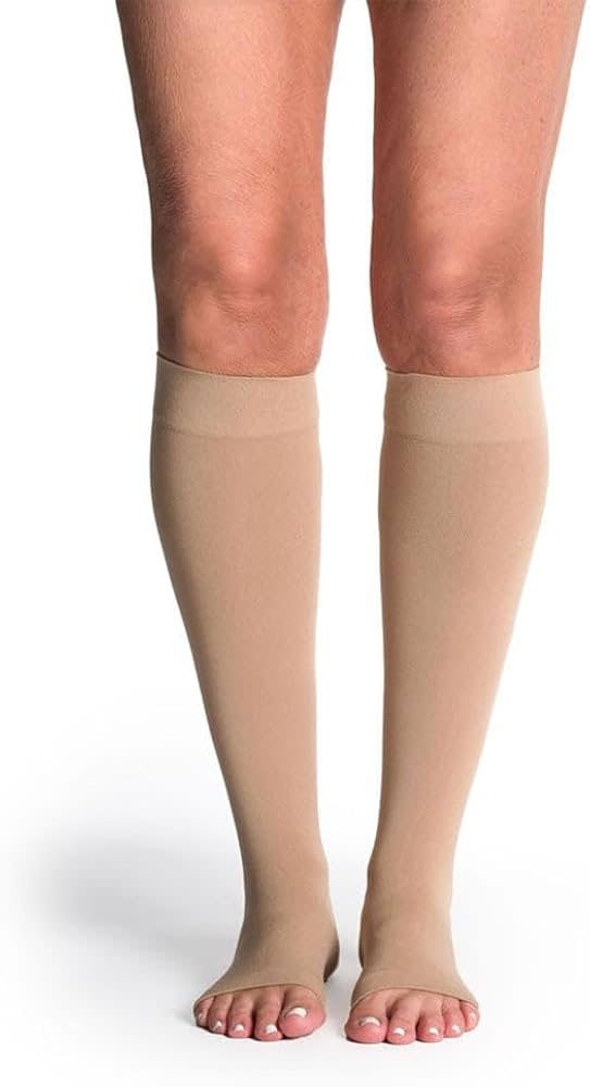 SGV-SIGVARIS Sigvaris 842P Style Soft Opaque 20-30mmHg Open Toe ML Chai