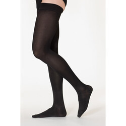 SGV-SIGVARIS Essential Cotton for Women Thigh High 30-40mmHg Black Small Short