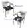 MOBB - MOBB MOBB Padded Folding Commode Chair 18"W x 16.6"D 300lbs Weight Capacity