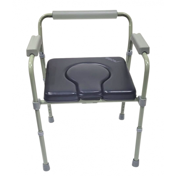 MOBB - MOBB MOBB Padded Folding Commode Chair 18"W x 16.6"D 300lbs Weight Capacity