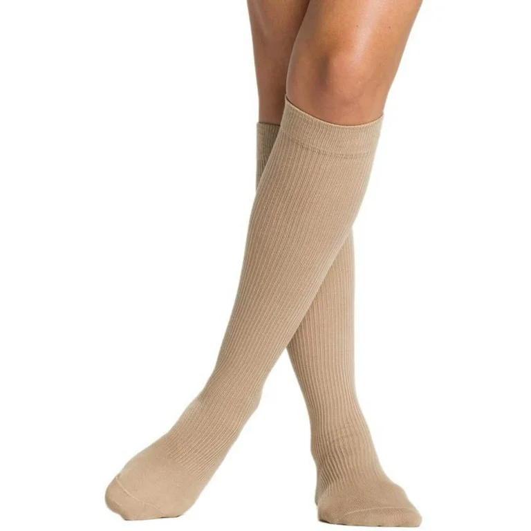 SGV-SIGVARIS Women Casual Cotton Knee High Socks 15-20mmHg