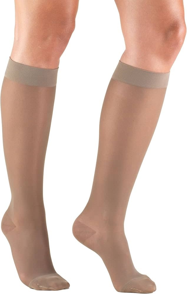 SGV-SIGVARIS 120C Sheer Fashion 15-20mmHg Open Toe Size B Taupe