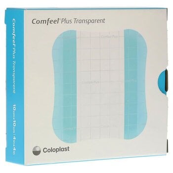Coloplast Comfeel Plus Transparent Dressing – 4 in × 4 in (10 cm × 10 cm) BX/10