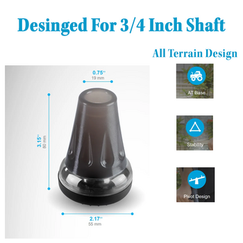 MOBB - MOBB MOBB AirEase Cane Tip  for Walking Cane, Crutches, & Forearm Crutches