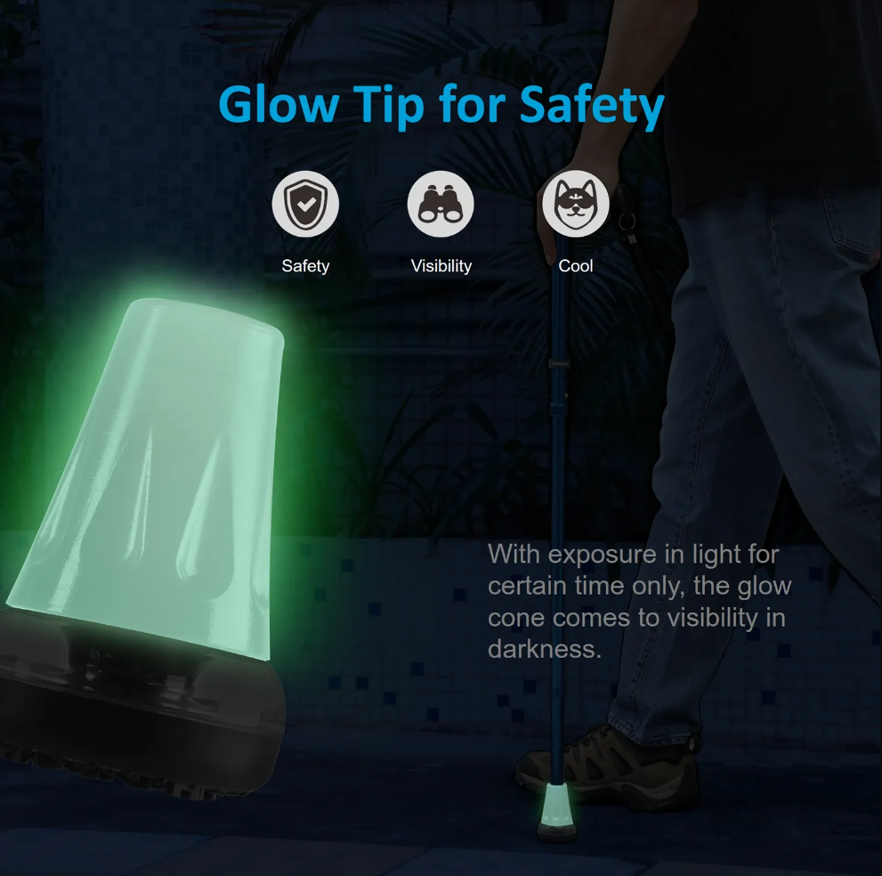 MOBB - MOBB MOBB AirEase Cane Tip  for Walking Cane, Crutches, & Forearm Crutches