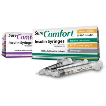 SC-Sure Comfort Sure Comfort Insulin Syringes 31G 5/16" (8mm)  1cc 10/bg