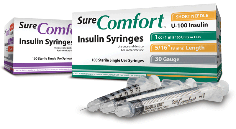 SC-Sure Comfort Sure Comfort Insulin Syringes 31G 5/16" (8mm)  1cc 10/bg