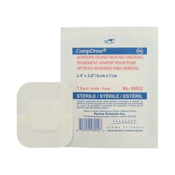 CMD-CompDress Derma Science Compdress Island Dressing, 4"X4" (10cm X 10cm) Sterile Singles