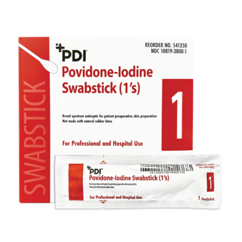 PDI- PDI Healthcare solution PDI PVP Iodine  Swabstick Medium 7.5% USP Povidone-Iodine scrub bx/50