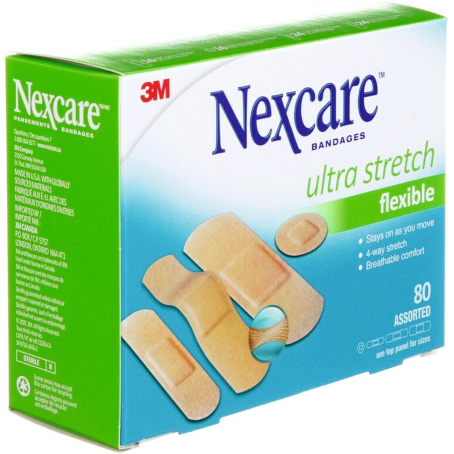 3M Nexcare Ultrastretch Bandage Assorted 50/bx