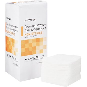 MedLine Gauze Sponge 12 Ply Non-Sterile 5cm x 5cm  Bx/200