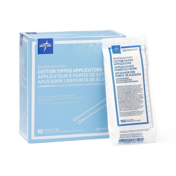 MedLine Cotton Tip Applicator 6" Non-Sterile Bx/100