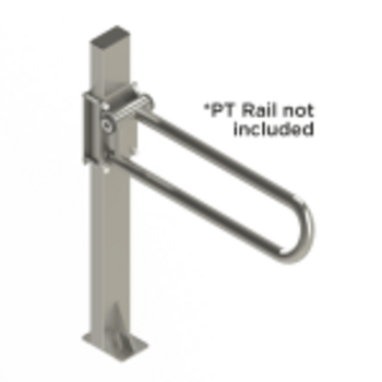 HealthCraft Products P.T. Rail Floor Mast Stainless Steel