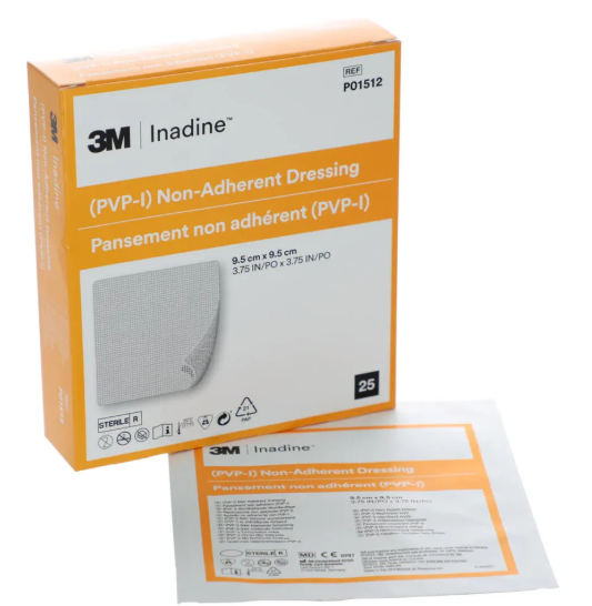 3M 3M Inadine Pvp-I Non Adherent Dressing 9.5cm X 9.5cm 25/Bx