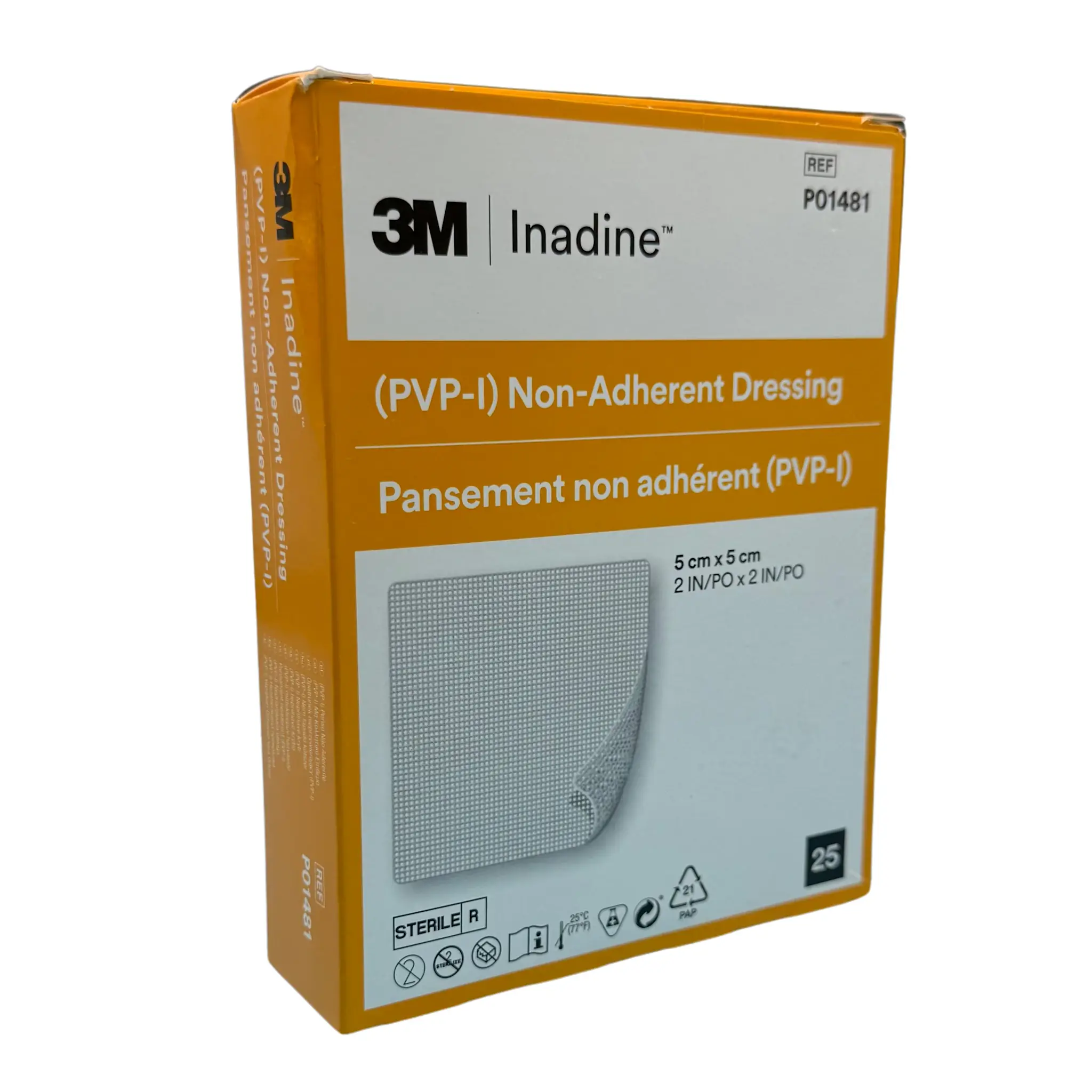 3M-3M 3M Inadine Pvp-I Non Adherent Dressing 5cm X 5cm