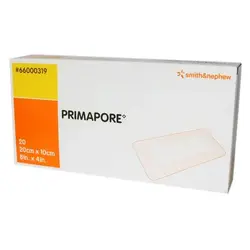 Smith & Nephew Smith & Nephew Primapore Low-Adherent Post-Op Island Dressing, Size 20cm X 10cm 20/Bx