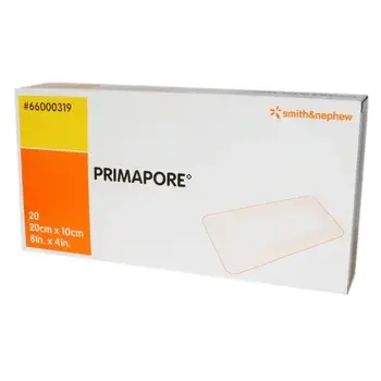 SMN-Smith & Nephew Smith & Nephew Primapore Low-Adherent Post-Op Island Dressing, Size 20cm X 10cm 20/Bx